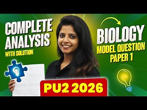 🔥 2nd PUC Biology Model Paper 1 – Complete Solutions & Paper Analysis | Boards 2026 💯