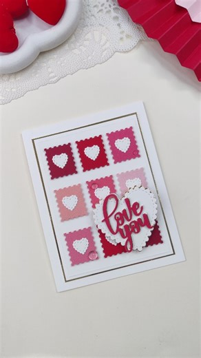 Dress My Craft ® on Instagram: "Comment 'PRODUCT' for material details! This Valentine card is all about smart repetition 💌 The postcard ticket punch helps create structure, while the spinning element adds movement without overdoing it.🥰 All products are available on our website at www.dressmycraft.com To order Email us at info@dressmycraft.com Or DM us. #dressmycraft #valentinecard #valentine2026 #valentinegifts #valentinedaygifts"