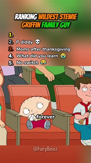 Ranking Wildest Stewie Griffin Family Guy