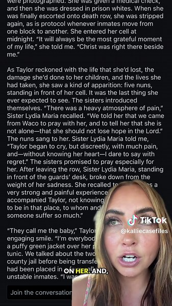 I was so curious about Taylor Parker’s life behind bars so I did some digging. #maternalinstincts #netflixdocumentary #truecrimedocumentary #taylorparker #lifebehindbars