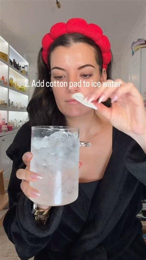 DIY cooling eye mask 🤍 #skincare #diyskincare #skincarehacks #beautyhack
