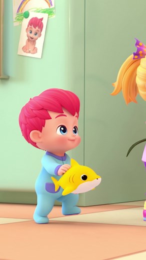 Three Little Sharks Jumping on the Bed 🦈 | Bebefinn Nursery Rhymes