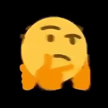 Spinning thinking emoji with music