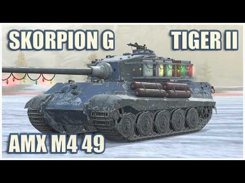 Skorpion G, Tiger II & AMX M4 49 • WoT Blitz Gameplay