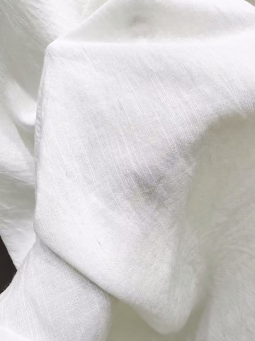 57" Soft Viscose Nylon Linen Fabric by The Yard - Natural Slub Fabric for Clothing, 155 GSM - Ideas for Spring Summer Fashion, Home Decor & Craft Sewing Fabric (1# Cream White, 1 Yard)