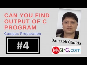 #4 Find output of C Program | Hindi