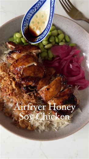 Airfryer Honey & Soy Garlic Chicken Recipe