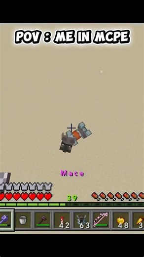 java players vs me in MCPE mace pvp 💀#minecraft #gaming