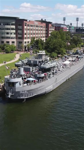 The LST-325 Landing Ship ⛴️ docked in Pittsburgh for Labor Day Weekend! #ship #love #explore #sea #trending #fyp #explorepage #reels | View Pittsburgh