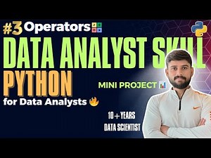 Python for Beginners #3 | Operators & Expressions | Python for Data Analysts (Mini Project 🚀)