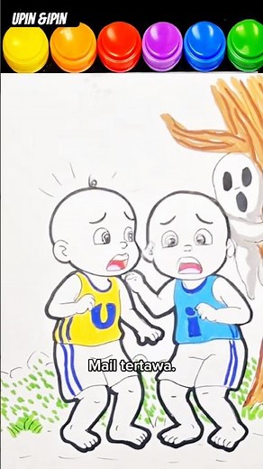 Upin Ipin Gets Slapped by a Ghost in the Forest! #upinipin #upinipinselamantha