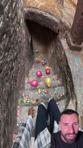 Popping balloons on stairs HemantKushwah-parkour