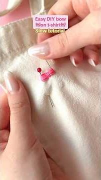 Easy DIY bow on t-shirt🎀 slow tutorial✨