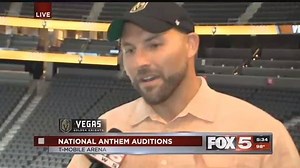 10K views · 57 reactions | The Vegas Golden Knights's need a national anthem singer before hitting the ice this fall. FOX5's Miguel Martinez-Valle was live at the auditions. | FOX5 Las Vegas | Facebook