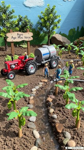 Amazing Mini Banana Farming 🍌 | Tiny Tractor Harvest | Mini Farming