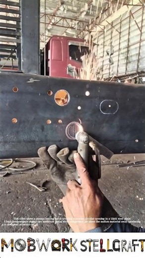 Amazing Plasma Cutting! Perfect Circular Hole on Thick Steel