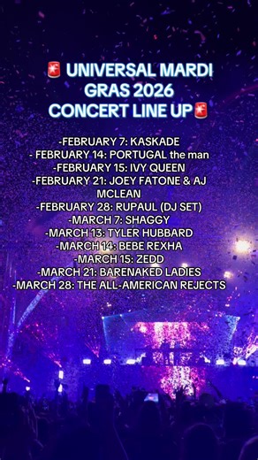 Let the good times roll🎭 #universalstudios #universalorlando #mardigras #concerts #zedd