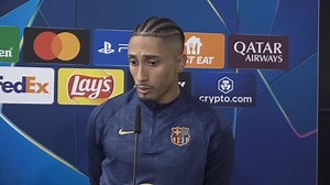 44K views · 7.4K reactions | Hat-trick hero Raphinha after #Barcelona's 4-1 win over #FCBayern in #UCL "It was a dream to me to reach a 100th game with the club and it happened in such a special way." "It was a special game for the fans. Against a team that Barça hadn't won for a long time." #BarçaBayern | CGTN Sports Scene | Facebook