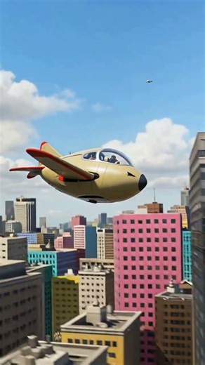 Futuristic Airplane Fly-Through