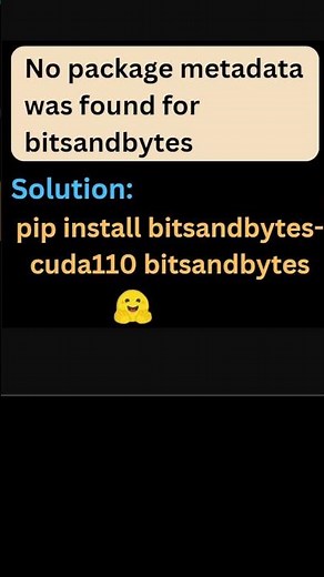 SOLVED - No package metadata was found for bitsandbytes for Inference API