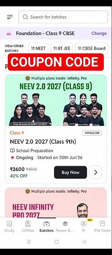 neev 2.0 class 9 ✅ pw neev 2.0 batch class 9 ✅ pw neev 2.0 2027 batch | Neev 2.0 2027 batch PW