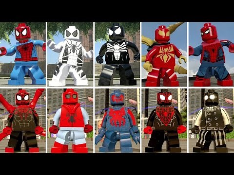 All Spider-Man Suits in LEGO Marvel Videogames