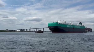 First ships pass through temporary channel past Key bridge wreckage in Baltimore