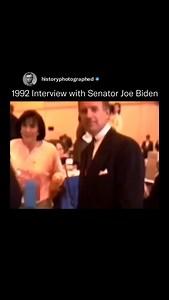 In 1992, then-Senator Joe Biden participated in an interview following a presidential debate between George H.W. Bush, Bill Clinton, and Ross Perot at Washington University in St. Louis, Missouri. During this interview, conducted in the “spin room,” Biden shared his insights on the debate and the candidates’ performances. | History In Pictures