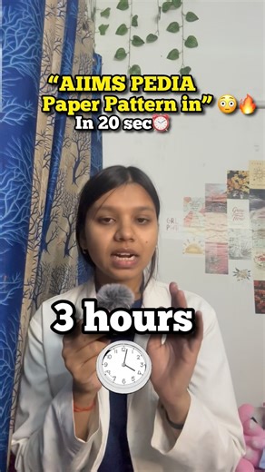 Anusonian on Instagram: "• “AIIMS Pedia Paper Pattern EXPLAINED in 20 Seconds!” #AIIMSPedia #AIIMSexam #AIIMSLife #PediatricsExam #PediatricsMBBS #MBBSStudents #MBBSLife #MedicalStudent #MedSchoolLife #MedSchoolNotes #MedReels #StudyReels #AIIMSDeoghar #MBBS3rdYear #ExamPrep #MedicalExams #MedStudyGram #MedInstagram #FutureDoctor #DoctorInMaking #UGMedicine #ClinicalPostings #MedEd #StudyMotivation #MedicalLife #MedicosOfIndia"
