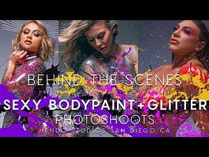 SEXY BODY PAINT & BODY GLITTER PHOTOSHOOTS | BEHIND THE SCENES