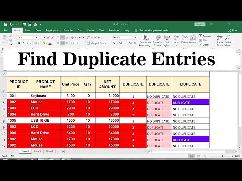 how to find duplicate values in excel using formula