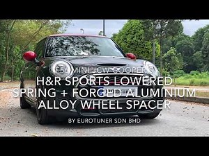 F56 MINI JCW fitted with H&R Sports Lowered Spring + Forged Aluminium Alloy Wheel Spacer