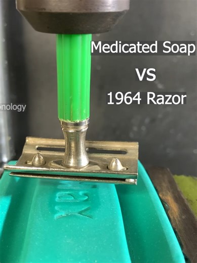 I do friction test with medicated Soap Vs 1964 Razor. #experiments