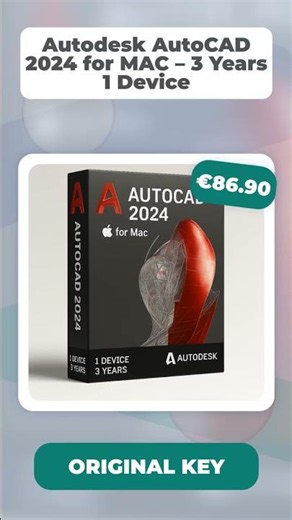 Autodesk AutoCAD 2024 Mac 3 Years 1 Device – Only €86.90