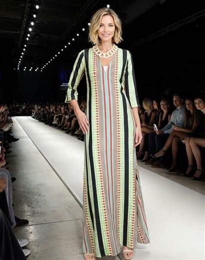 Vestido de rayas: elegancia que estiliza con color y movimiento #fashion #europe #style