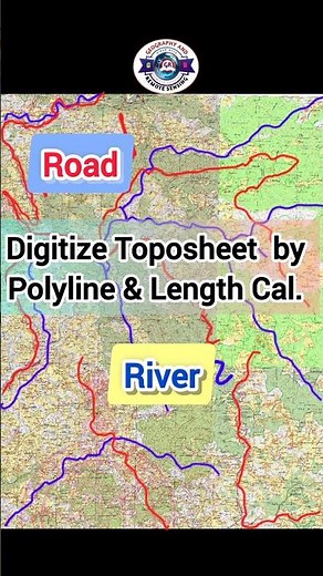 Digitize Toposheet by Polyline & Measure Length in ArcGIS #shorts