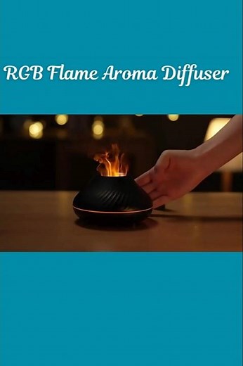 RGB Flame Aroma Diffuser – 3D Colorful Fire & Relaxing Mist 🌈🔥