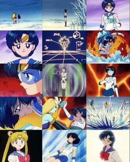 Sailor Mercury's death is so sad😭 #sailormercury #sailormoon90s #90sanime #likesharesubscribe #fypシ