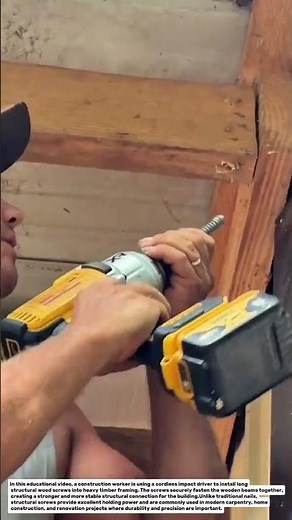 Amazing Structural Wood Screwing Process! Fast Impact Driver Installation.
