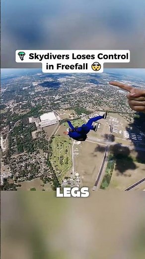 🪂 Skydiver Student Loses Control in Freefall 🤯 #shorts