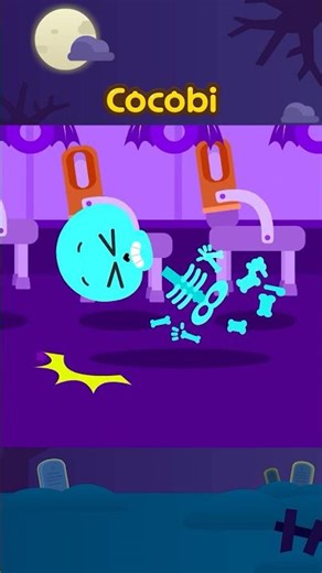 Oh não! O esqueleto caiu dentro do ônibus!💀💥 #Shorts #forKids #Cocobi