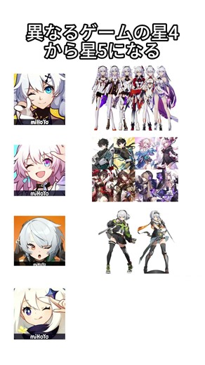 異なるゲームの星4から星5になる #hsrcaw#崩壊スターレイル #スタレ #崩スタ #honkaistarrail #starrail