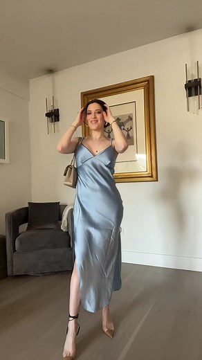 It’s a silk dress! #silkdresses #summerdresses #summerdresshaul #silky #bluedress #dresshaul #dresstryon #dresstrend