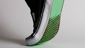 'Shoe sole with spikes popping out when walking' is developed, which is inspired by Japanese 'cut paper'