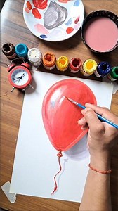 🎈 Realistic Balloon Painting 😱|#art #artbox #balloon #trending #shorts