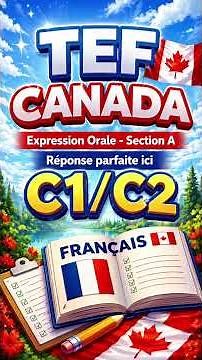 TEF Canada 🔥 Oral Expression Task 1 (Official Simulation + Answer)