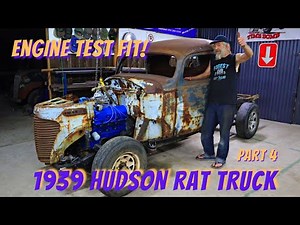1939 HUDSON RAT ROD BUILD Part 4 - Test fitting the 351 Cleveland engine