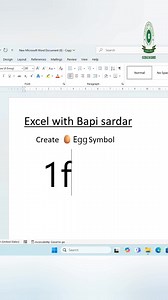 🥚 Create Egg Emoji in MS Word using Shortcut Keys! Just press Alt 129370 and instantly insert the Egg emoji in your document! Try it now and surprise everyone! 😍✨ --- 📄 Facebook Description Want to add the Egg 🥚 emoji in your Microsoft Word document? Here’s the easiest trick ever! 💡 Simply press Alt 129370 on your numeric keypad and the Egg emoji will appear instantly. No copy–paste needed. No add-in required. Just a clean shortcut that works like magic! ⚡💻 Boost your Word skills and learn