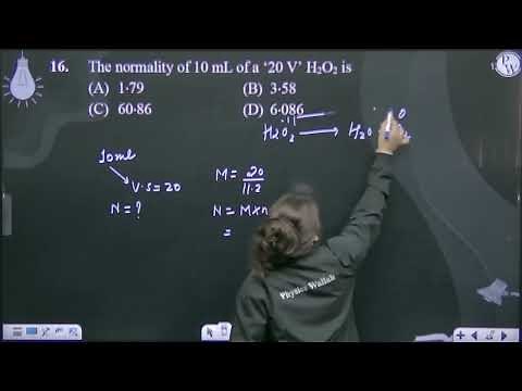 The normality of 10 mL of a 20 V H2O2 is ....