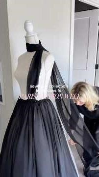 Day 16: Sewing a Black Chiffon Dress 🖤 ft. ‪@BrookieBarry‬